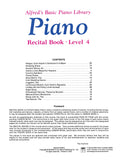 Alfred's Basic Piano Recital Book Level 4