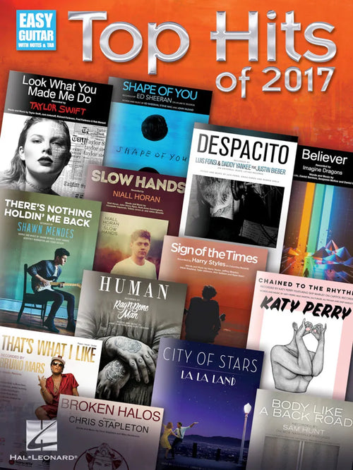 Top Hits of 2017 - Easy Guitar Tab