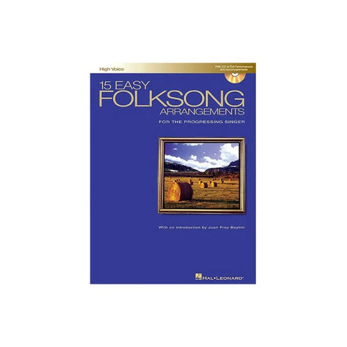 15 Easy Folksong Arrangements: High Voice Book with CD
