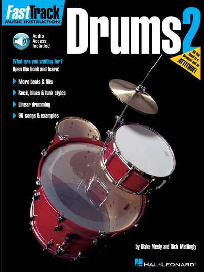 FastTrack Drums Method - Book 2 with Audio