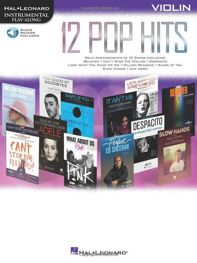 12 Pop Hits Violin Book/Audio
