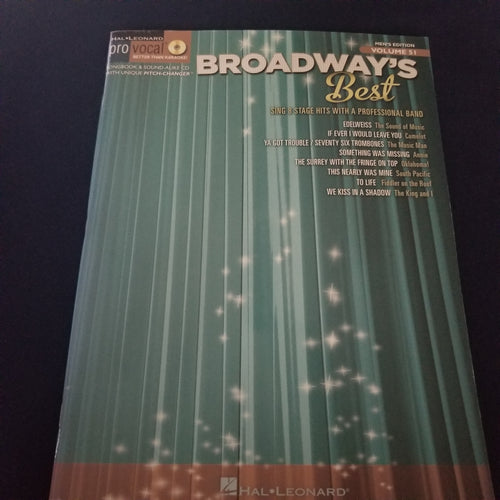Pro Vocal Broadway's Best Volume 51 Men's Edition Book/CD
