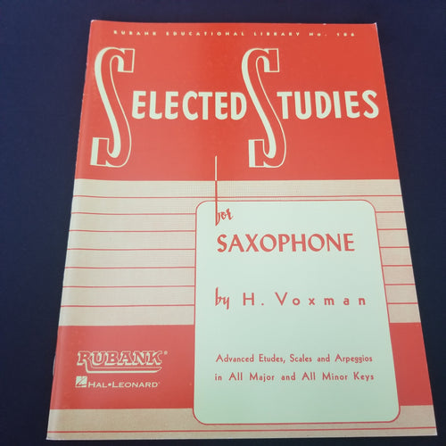 Voxman Selected Studies For Saxophone
