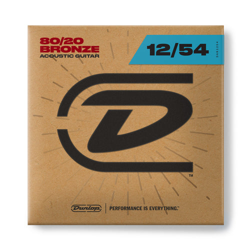 Dunlop 80/20 Bronze Acoustic Guitar Strings (12/54)