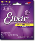Elixir Acoustic Guitar Strings 80/20 Bronze Polyweb - Custom Light 11/52