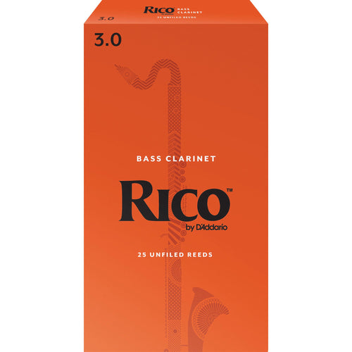 Rico Bass Clarinet Reeds - 3.0 - Box of 25