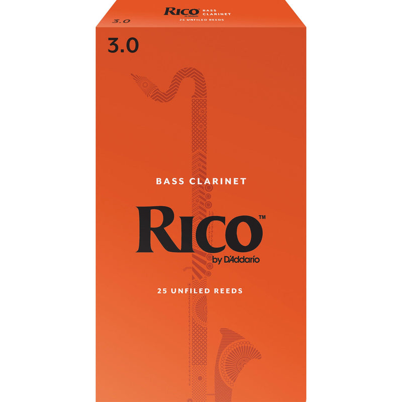 Rico Bass Clarinet Reeds - 3.0 - Box of 25