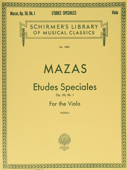 Mazas Etudes Speciales For the Viola Op 36 Book 1