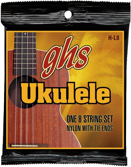 GHS H-L8 Ukulele Strings Nylon With Tie Ends 8 String Set