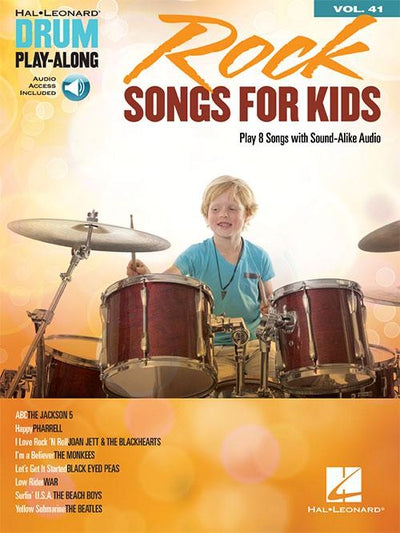 Rock Songs for Kids Drum Play-Along Volume 41