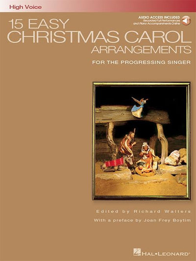 15 Easy Christmas Carol Arrangements: High Voice with CD
