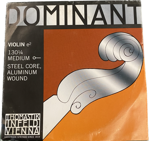 Dominant Violin E Single String 130 1/4 Medium Steel Core