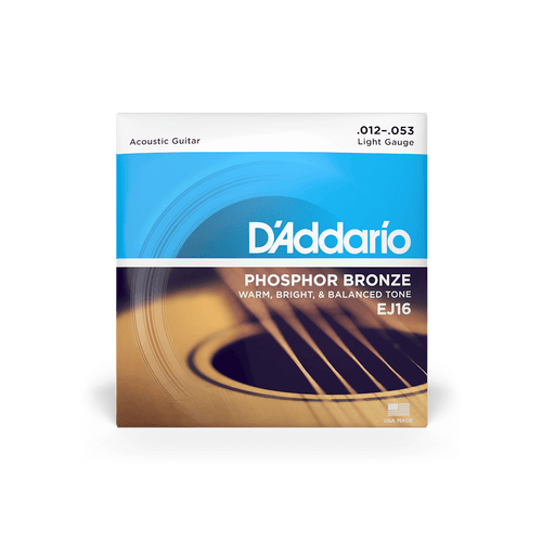 D'Addario Acoustic Guitar Strings - Phosphor Bronze EJ16 Light