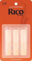 Rico Alto Saxophone #2 Reeds 3 Pack