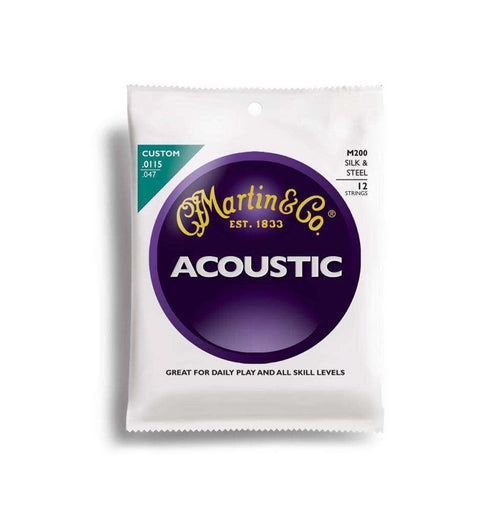 Martin & Co. Acoustic Guitar Strings - 12 Strings 11.5-47 (M200 Silk and Steel)