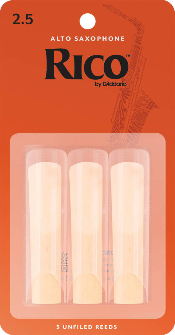 Rico Alto Saxophone #2.5 Reeds 3 Pack