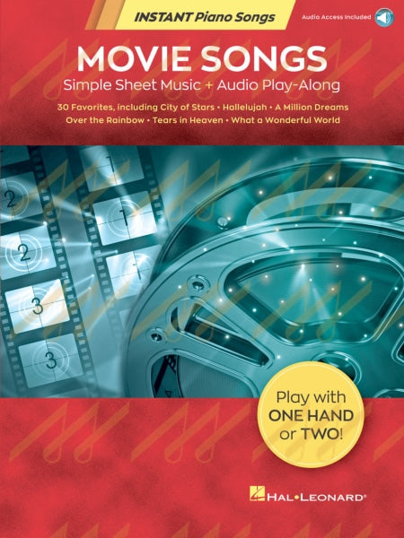 Movie Songs Instant Piano Simple Sheet Music + Audio Play-Along Material