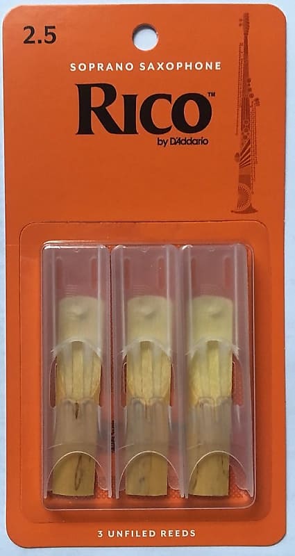 Rico Soprano Saxophone #2.5 Reeds 3 Pack